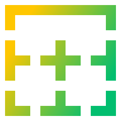 Border Top Icon from Sharp Gradient Set