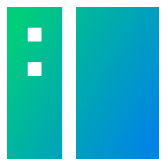 Layout Left Sidebar Icon from Sharp Gradient Set