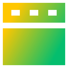 Layout Top Bar Icon from Sharp Gradient Set