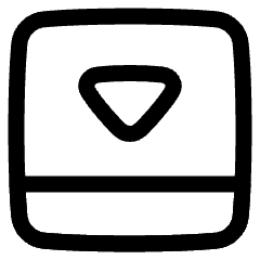 Bar Bottom Panel Close Icon from Plump Line Set