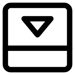 Bar Bottom Panel Close Icon from Core Line Set