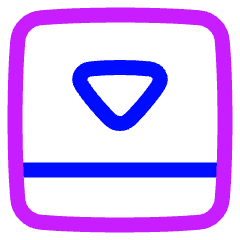 Bar Bottom Panel Close Icon from Plump Neon Set