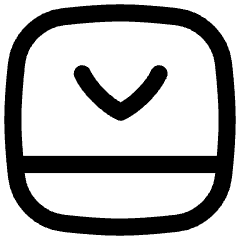 Bar Bottom Panel Close Icon from Flex Line Set