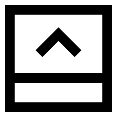Bar Bottom Panel Open Icon from Sharp Line Set