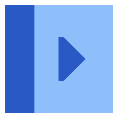 Bar Sidebar Left Panel Open Icon from Sharp Flat Set