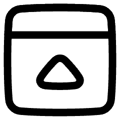 Bar Top Panel Close Icon from Plump Line Set