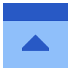 Bar Top Panel Close Icon from Sharp Flat Set