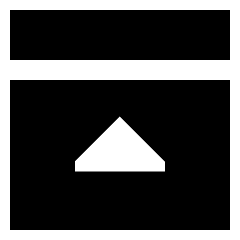 Bar Top Panel Close Icon from Sharp Solid Set