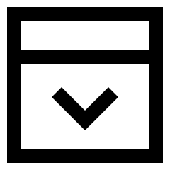 Bar Top Panel Open Icon from Sharp Line Set
