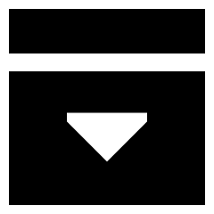 Bar Top Panel Open Icon from Sharp Solid Set