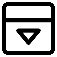 Bar Top Panel Open Icon from Core Line Set