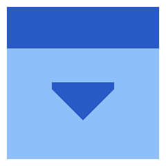 Bar Top Panel Open Icon from Sharp Flat Set