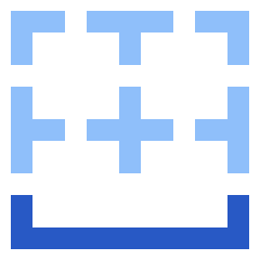 Border Bottom Icon from Sharp Flat Set