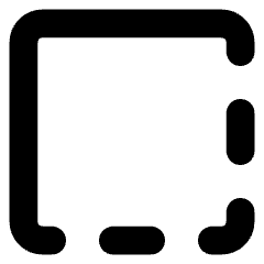 Border Corner Icon from Core Solid Set