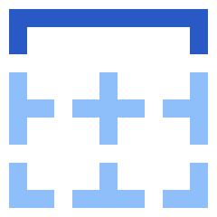 Border Top Icon from Sharp Flat Set