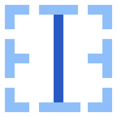 Border Vertical Icon from Sharp Flat Set