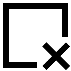 Close Window Remove Icon from Sharp Line Set