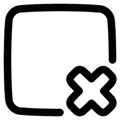 Close Window Remove Icon from Plump Line Set