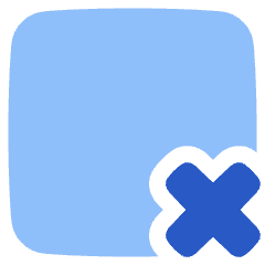 Close Window Remove Icon from Plump Flat Set