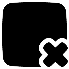 Close Window Remove Icon from Plump Solid Set