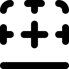 Layout Border Bottom Icon from Micro Line Set