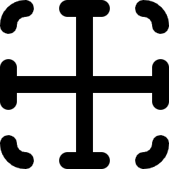 Layout Border Center Icon from Micro Line Set