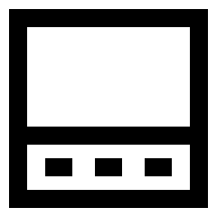 Layout Bottom Bar Icon from Sharp Line Set