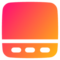 Layout Bottom Bar Icon from Plump Gradient Set