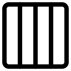 Layout Four Columns 2 Icon from Ultimate Regular Set