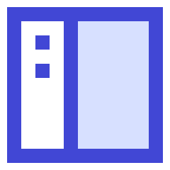Layout Left Sidebar Icon from Sharp Duo Set