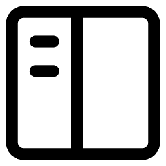 Layout Left Sidebar Icon from Core Line Set