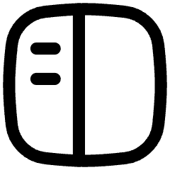 Layout Left Sidebar Icon from Flex Line Set