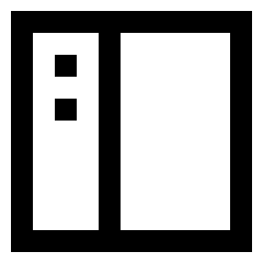 Layout Left Sidebar Icon from Sharp Line Set