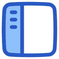 Layout Left Sidebar Icon from Plump Duo Set