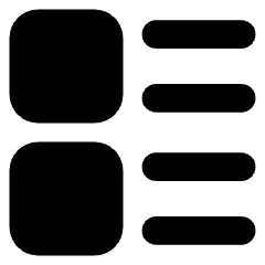 Layout Lists Icon from Core Solid Set