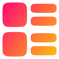 Layout Lists Icon from Plump Gradient Set