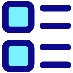 Layout Lists Icon from Core Pop Set