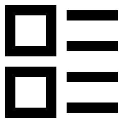 Layout Lists Icon from Sharp Line Set