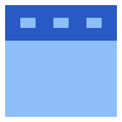 Layout Top Bar Icon from Sharp Flat Set