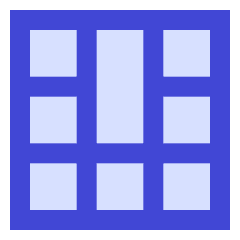 Layout Window 45 Icon from Sharp Duo Set