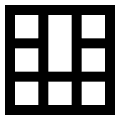 Layout Window 45 Icon from Sharp Line Set