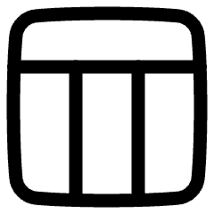 Layout Window 6 Icon from Plump Line Set