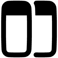 Split Horizontal Icon from Plump Solid Set