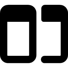 Split Horizontal Icon from Core Solid Set