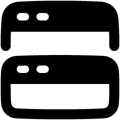 Split Vertical Icon from Plump Solid Set