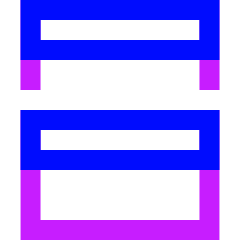 Split Vertical Icon from Sharp Neon Set