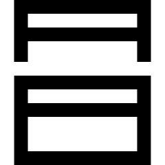 Split Vertical Icon from Sharp Line Set