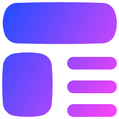 Template Theme Design Layout Icon from Flex Gradient Set
