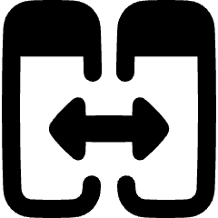 View Side By Side Icon from Plump Solid Set