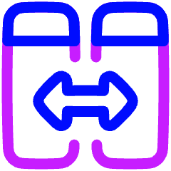 View Side By Side Icon from Plump Neon Set